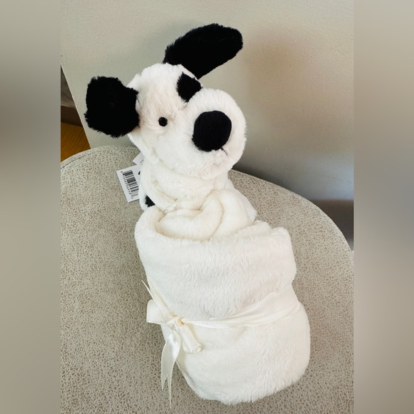 Jellycat Bashful black and cream puppy soother - Picture 4 of 6